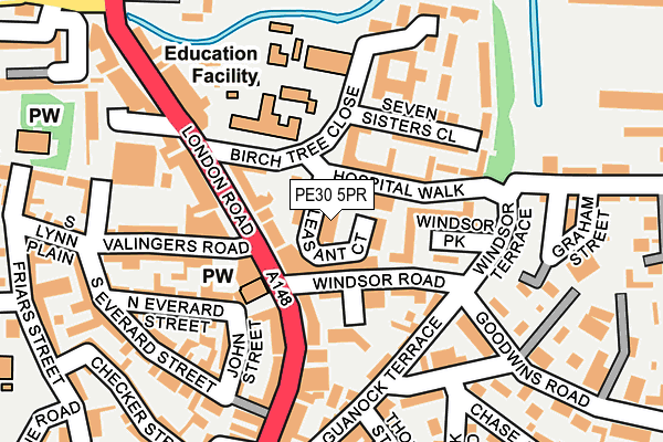 PE30 5PR map - OS OpenMap – Local (Ordnance Survey) PE30 5PR map - OS OpenMap – Local (Ordnance Survey)