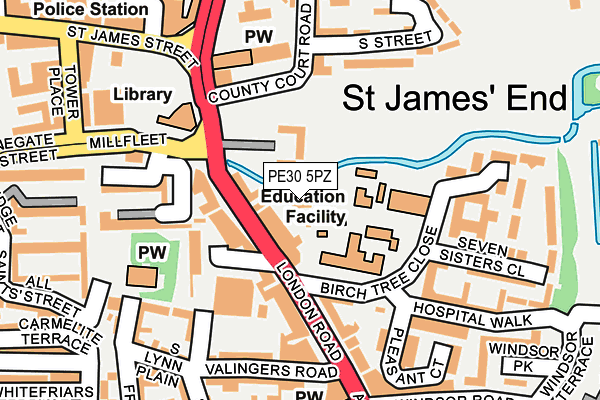 PE30 5PZ map - OS OpenMap – Local (Ordnance Survey) PE30 5PZ map - OS OpenMap – Local (Ordnance Survey)
