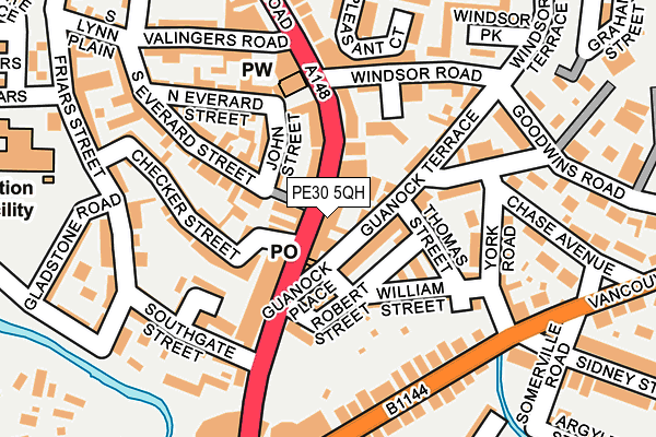 PE30 5QH map - OS OpenMap – Local (Ordnance Survey)