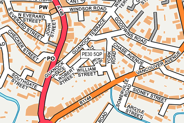 PE30 5QP map - OS OpenMap – Local (Ordnance Survey) PE30 5QP map - OS OpenMap – Local (Ordnance Survey)