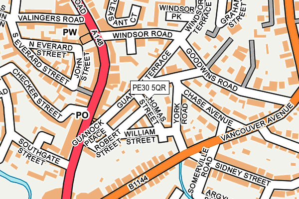 PE30 5QR map - OS OpenMap – Local (Ordnance Survey) PE30 5QR map - OS OpenMap – Local (Ordnance Survey)