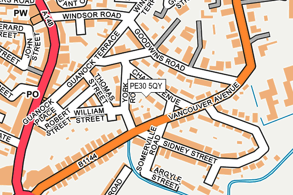 PE30 5QY map - OS OpenMap – Local (Ordnance Survey) PE30 5QY map - OS OpenMap – Local (Ordnance Survey)