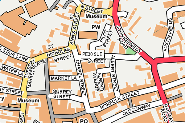 PE30 9UE map - OS OpenMap – Local (Ordnance Survey) PE30 9UE map - OS OpenMap – Local (Ordnance Survey)