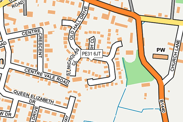 PE31 6JT map - OS OpenMap – Local (Ordnance Survey) PE31 6JT map - OS OpenMap – Local (Ordnance Survey)