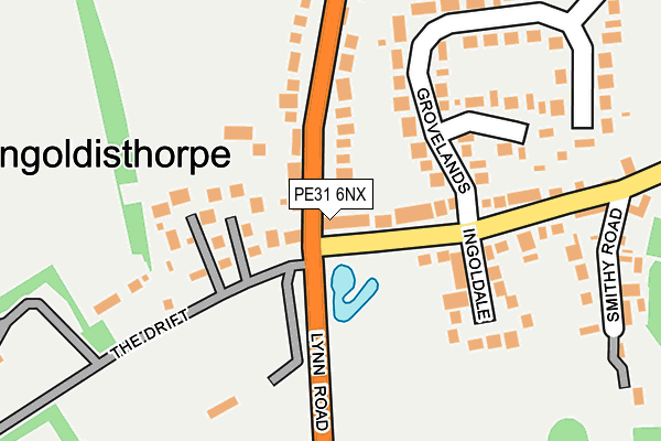 PE31 6NX map - OS OpenMap – Local (Ordnance Survey) PE31 6NX map - OS OpenMap – Local (Ordnance Survey)