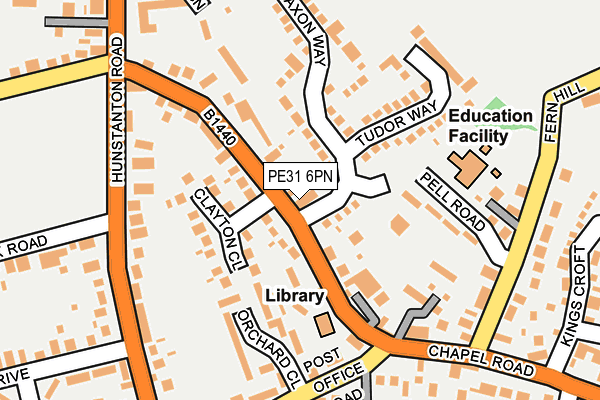 PE31 6PN map - OS OpenMap – Local (Ordnance Survey) PE31 6PN map - OS OpenMap – Local (Ordnance Survey)
