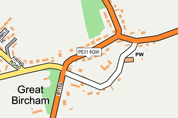 PE31 6QW map - OS OpenMap – Local (Ordnance Survey) PE31 6QW map - OS OpenMap – Local (Ordnance Survey)