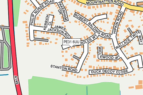PE31 6UU map - OS OpenMap – Local (Ordnance Survey)