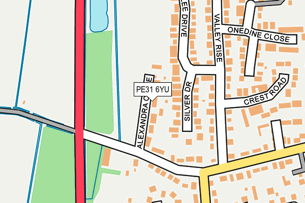 PE31 6YU map - OS OpenMap – Local (Ordnance Survey) PE31 6YU map - OS OpenMap – Local (Ordnance Survey)