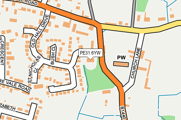 PE31 6YW map - OS OpenMap – Local (Ordnance Survey) PE31 6YW map - OS OpenMap – Local (Ordnance Survey)