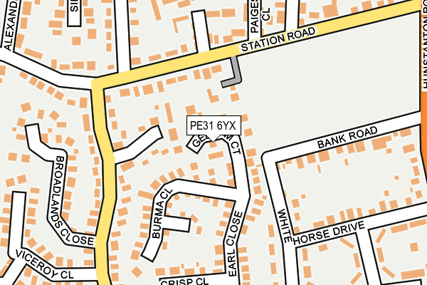 PE31 6YX map - OS OpenMap – Local (Ordnance Survey) PE31 6YX map - OS OpenMap – Local (Ordnance Survey)