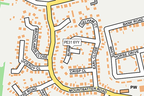 PE31 6YY map - OS OpenMap – Local (Ordnance Survey) PE31 6YY map - OS OpenMap – Local (Ordnance Survey)