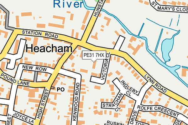 PE31 7HX map - OS OpenMap – Local (Ordnance Survey) PE31 7HX map - OS OpenMap – Local (Ordnance Survey)