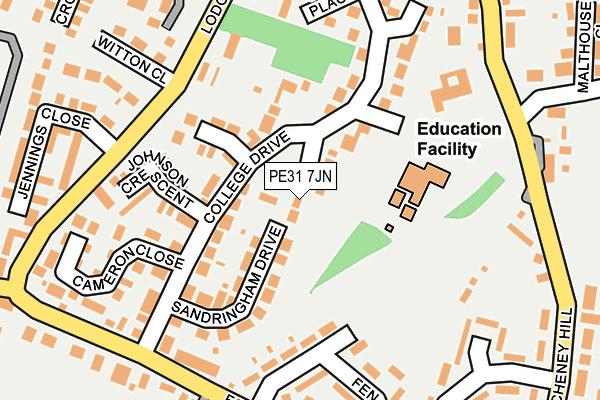 PE31 7JN map - OS OpenMap – Local (Ordnance Survey) PE31 7JN map - OS OpenMap – Local (Ordnance Survey)