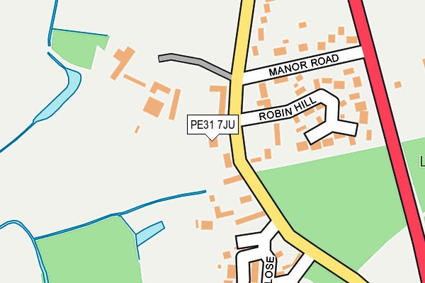 PE31 7JU map - OS OpenMap – Local (Ordnance Survey) PE31 7JU map - OS OpenMap – Local (Ordnance Survey)