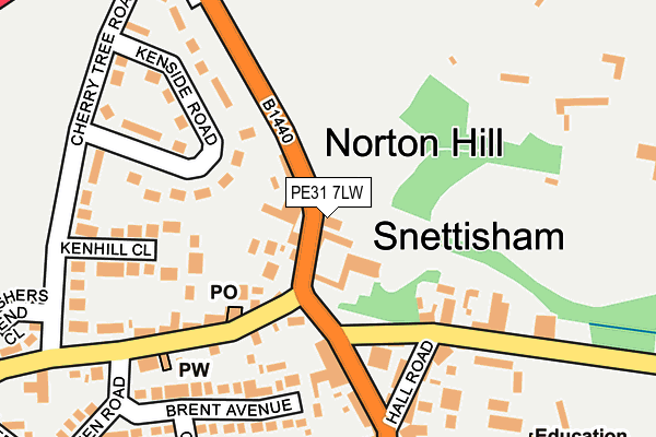 PE31 7LW map - OS OpenMap – Local (Ordnance Survey) PE31 7LW map - OS OpenMap – Local (Ordnance Survey)