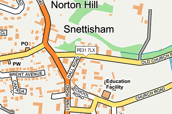 PE31 7LX map - OS OpenMap – Local (Ordnance Survey)