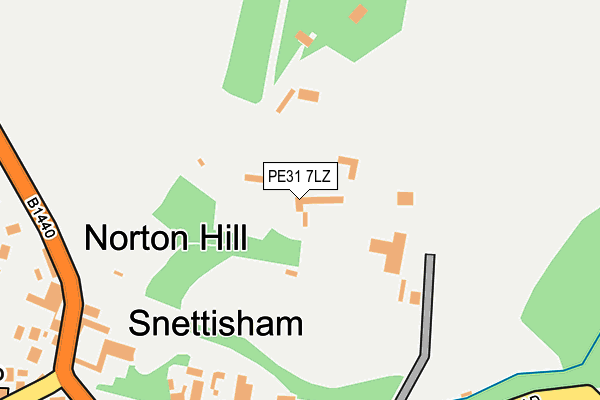 PE31 7LZ map - OS OpenMap – Local (Ordnance Survey)