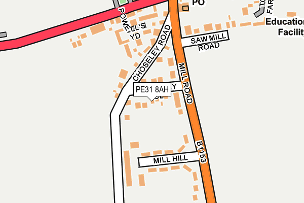 PE31 8AH map - OS OpenMap – Local (Ordnance Survey) PE31 8AH map - OS OpenMap – Local (Ordnance Survey)