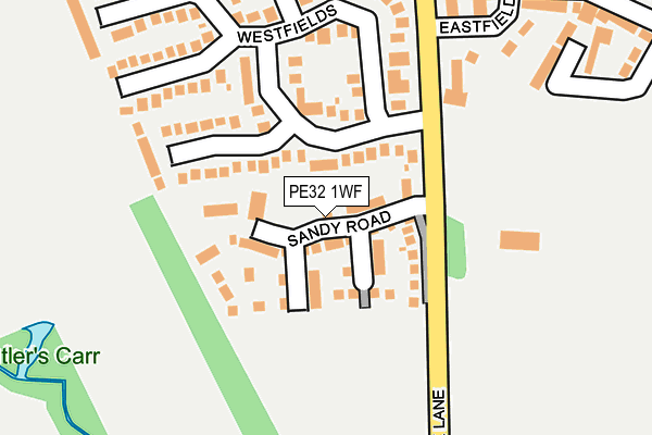 PE32 1WF map - OS OpenMap – Local (Ordnance Survey) PE32 1WF map - OS OpenMap – Local (Ordnance Survey)