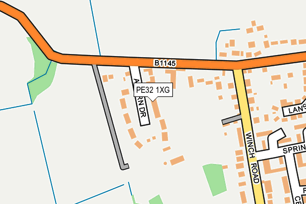 PE32 1XG map - OS OpenMap – Local (Ordnance Survey) PE32 1XG map - OS OpenMap – Local (Ordnance Survey)