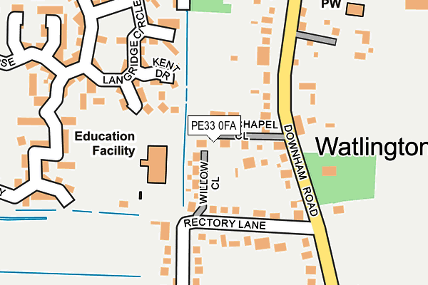 PE33 0FA map - OS OpenMap – Local (Ordnance Survey) PE33 0FA map - OS OpenMap – Local (Ordnance Survey)
