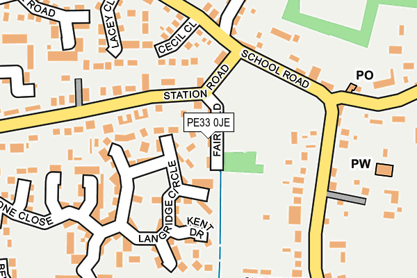 PE33 0JE map - OS OpenMap – Local (Ordnance Survey) PE33 0JE map - OS OpenMap – Local (Ordnance Survey)