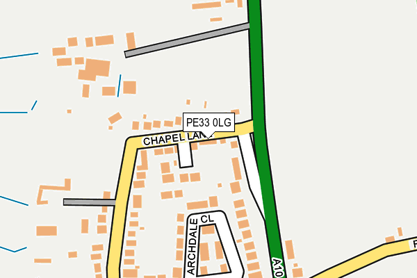 PE33 0LG map - OS OpenMap – Local (Ordnance Survey) PE33 0LG map - OS OpenMap – Local (Ordnance Survey)