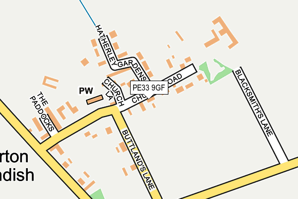 PE33 9GF map - OS OpenMap – Local (Ordnance Survey) PE33 9GF map - OS OpenMap – Local (Ordnance Survey)
