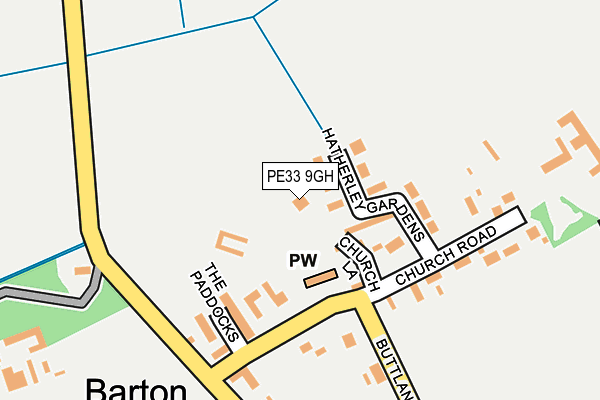 PE33 9GH map - OS OpenMap – Local (Ordnance Survey)