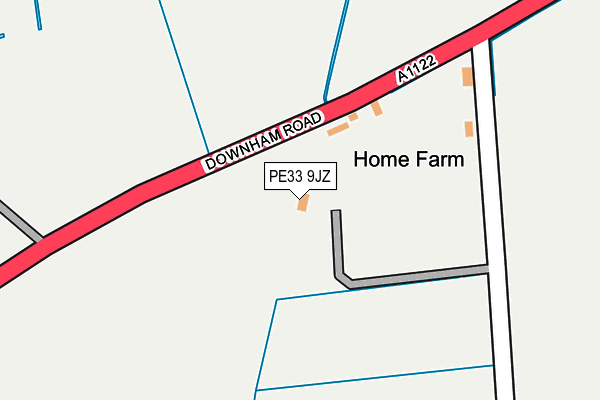 PE33 9JZ map - OS OpenMap – Local (Ordnance Survey) PE33 9JZ map - OS OpenMap – Local (Ordnance Survey)