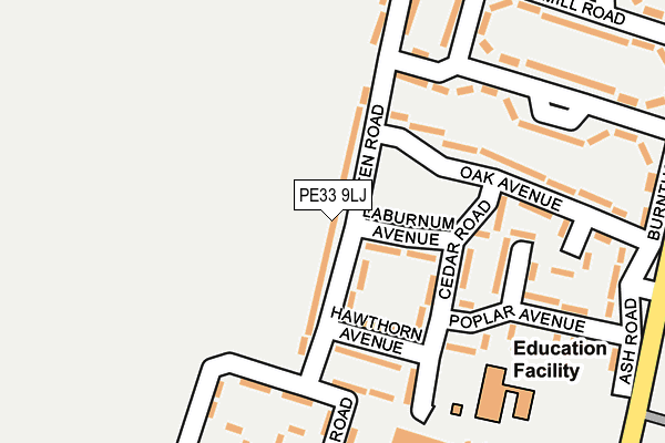 PE33 9LJ map - OS OpenMap – Local (Ordnance Survey) PE33 9LJ map - OS OpenMap – Local (Ordnance Survey)