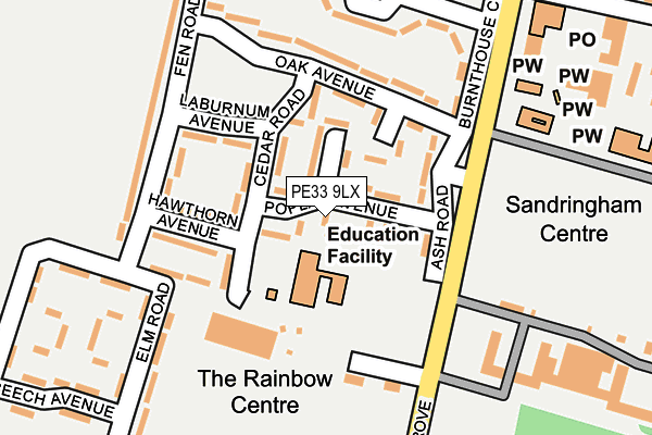 PE33 9LX map - OS OpenMap – Local (Ordnance Survey) PE33 9LX map - OS OpenMap – Local (Ordnance Survey)