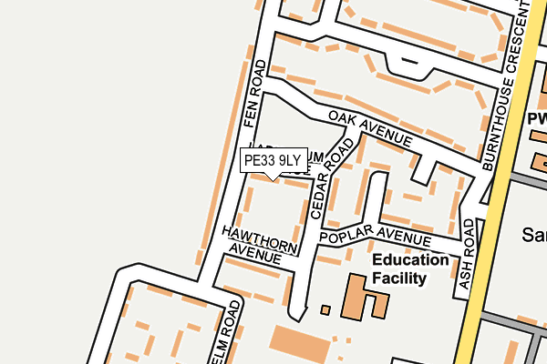 PE33 9LY map - OS OpenMap – Local (Ordnance Survey) PE33 9LY map - OS OpenMap – Local (Ordnance Survey)