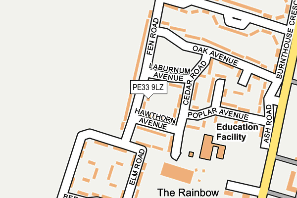 PE33 9LZ map - OS OpenMap – Local (Ordnance Survey) PE33 9LZ map - OS OpenMap – Local (Ordnance Survey)