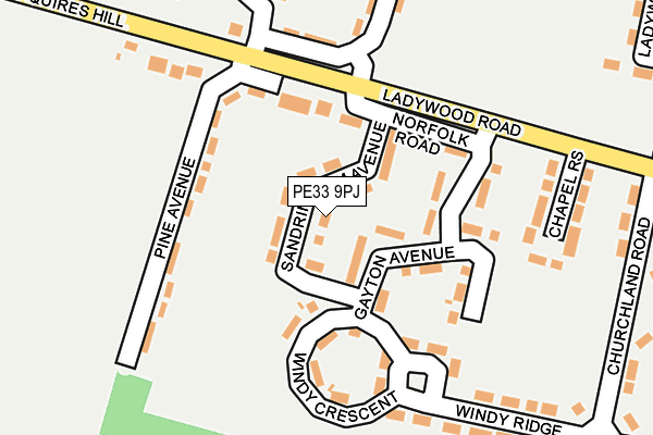 PE33 9PJ map - OS OpenMap – Local (Ordnance Survey) PE33 9PJ map - OS OpenMap – Local (Ordnance Survey)