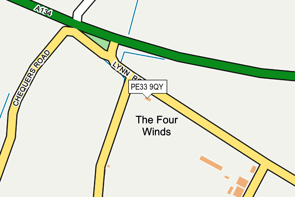 PE33 9QY map - OS OpenMap – Local (Ordnance Survey) PE33 9QY map - OS OpenMap – Local (Ordnance Survey)