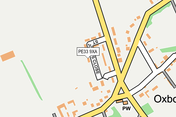 PE33 9XA map - OS OpenMap – Local (Ordnance Survey) PE33 9XA map - OS OpenMap – Local (Ordnance Survey)
