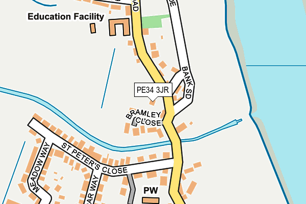PE34 3JR map - OS OpenMap – Local (Ordnance Survey) PE34 3JR map - OS OpenMap – Local (Ordnance Survey)