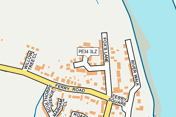PE34 3LZ map - OS OpenMap – Local (Ordnance Survey) PE34 3LZ map - OS OpenMap – Local (Ordnance Survey)