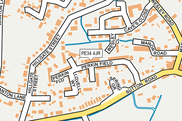 PE34 4JR map - OS OpenMap – Local (Ordnance Survey) PE34 4JR map - OS OpenMap – Local (Ordnance Survey)
