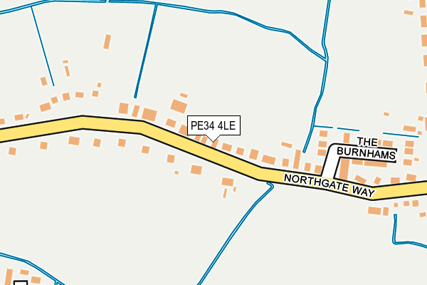 PE34 4LE map - OS OpenMap – Local (Ordnance Survey) PE34 4LE map - OS OpenMap – Local (Ordnance Survey)