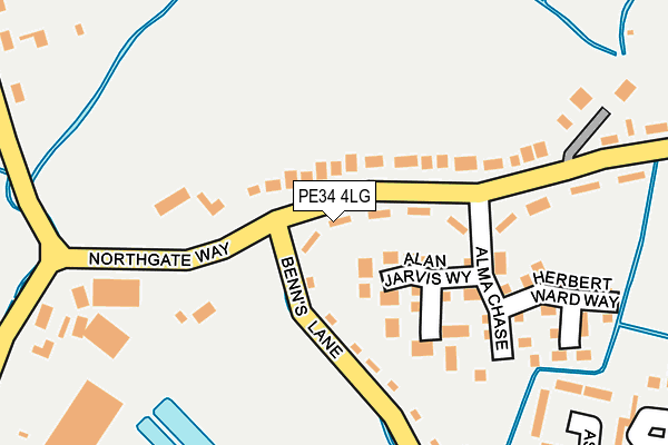 PE34 4LG map - OS OpenMap – Local (Ordnance Survey) PE34 4LG map - OS OpenMap – Local (Ordnance Survey)