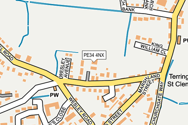 PE34 4NX map - OS OpenMap – Local (Ordnance Survey) PE34 4NX map - OS OpenMap – Local (Ordnance Survey)