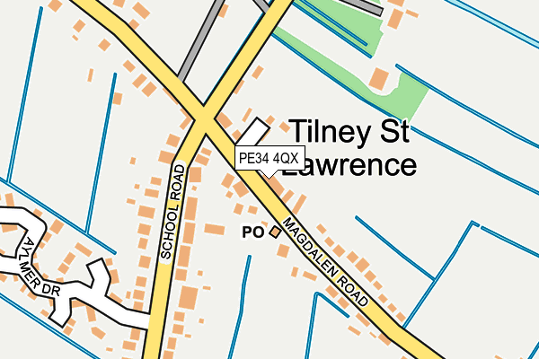 PE34 4QX map - OS OpenMap – Local (Ordnance Survey) PE34 4QX map - OS OpenMap – Local (Ordnance Survey)