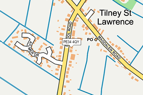 PE34 4QY map - OS OpenMap – Local (Ordnance Survey) PE34 4QY map - OS OpenMap – Local (Ordnance Survey)
