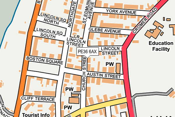 PE36 6AX map - OS OpenMap – Local (Ordnance Survey) PE36 6AX map - OS OpenMap – Local (Ordnance Survey)