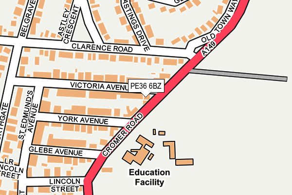 PE36 6BZ map - OS OpenMap – Local (Ordnance Survey) PE36 6BZ map - OS OpenMap – Local (Ordnance Survey)