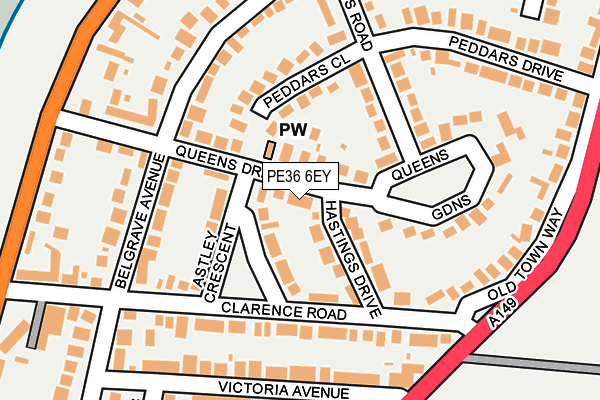 PE36 6EY map - OS OpenMap – Local (Ordnance Survey) PE36 6EY map - OS OpenMap – Local (Ordnance Survey)