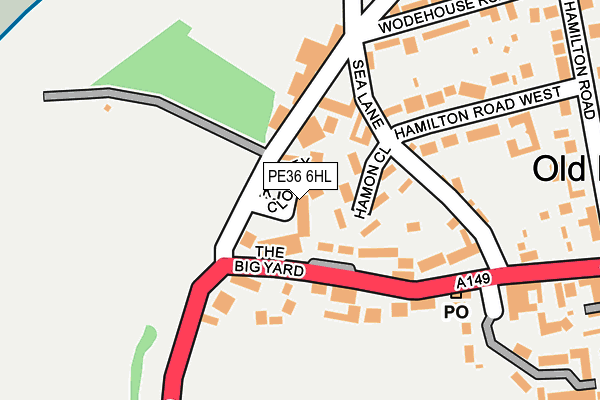 PE36 6HL map - OS OpenMap – Local (Ordnance Survey)